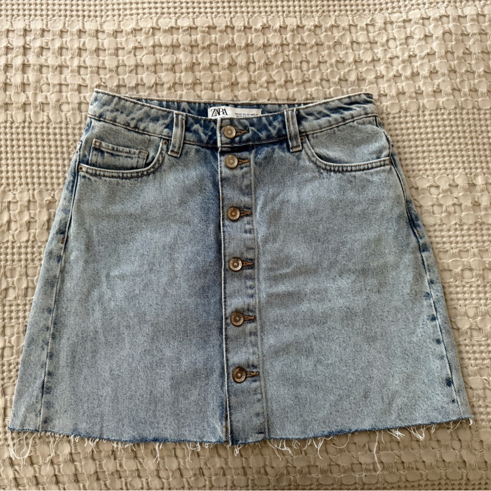 Zara Light Blue Denim Pants